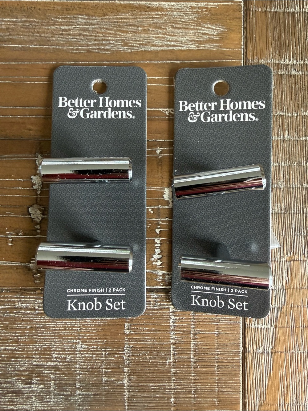 2X Better Homes & Gardens Chrome Finish Knob (Set of 2) - Drawers & Cabinets 1"